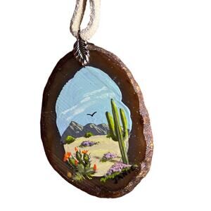 Janie Original Hand Painted Pendant Necklace